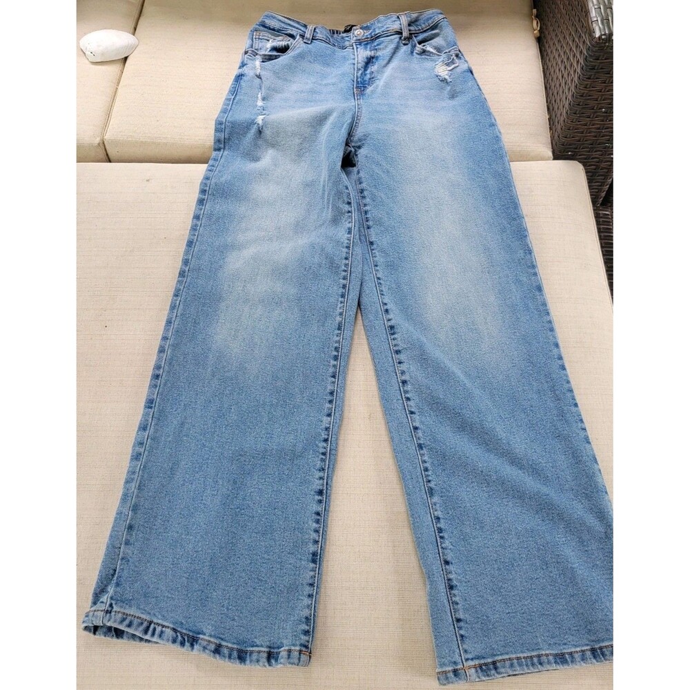 BCBGeneration Baggy Wide Leg Women's Jeans High Rise Size 7/28 Denim 99% Cotton